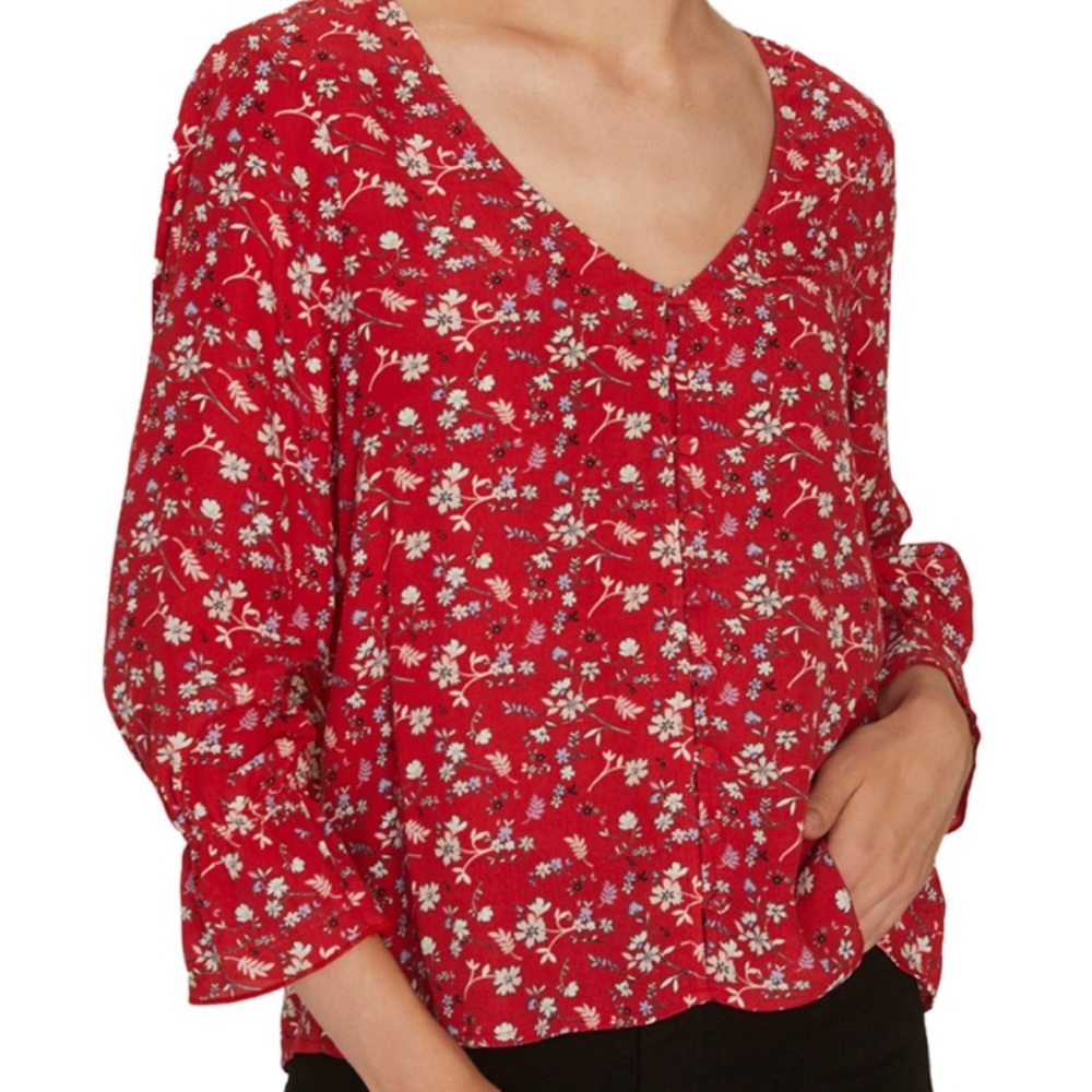 Sanctuary Farrah Floral Smocked Blouse